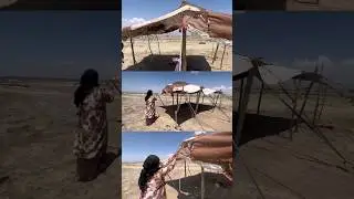 See a hardworking woman in a nomadic tribe |village life of Iran |iran nomads#village#nomads#iran