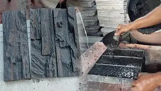 Crafting Beauty Stone Texture Tiles Making Process in Factory | Wall Cladding Natural Stone Texture
