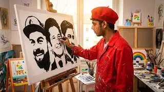 Drawing 3 Legends of Indian Cricket 🏏🎨 | When Art Meets History 🔥