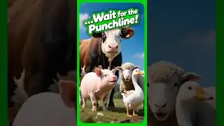 Farm Animals Telling Dad Jokes | Clean Jokes for Kids & Adults #shorts #farmanimals #oneliner