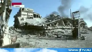 2013 Сирия  Боевики отступают, оставляя за собой руины