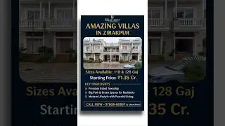 Luxury Villas in Zirakpur | Premium Township Living Starts @ ₹1.35 Cr | Book Your Dream Home Today!