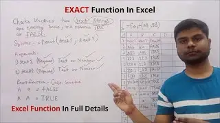 Excel EXACT Function : Perfect Text Comparison Made Easy