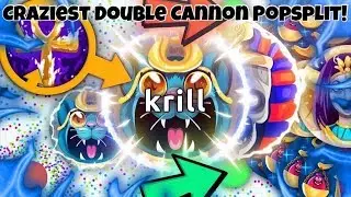 Craziest Double Cannon Popsplit Ever? How to Correctly Clean Popsplit In Agar.io Moblie | Tricks