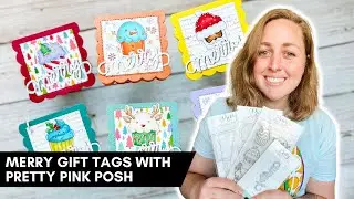 Merry Gift Tags with Pretty Pink Posh [A Rainbow of Ideas!]