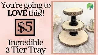 INCREDIBLE DOLLAR TREE 3 TIER TRAY DIY  |  YOU'RE GOING TO LOVE THIS!!