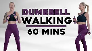 🔥60 Min Full Body Fat Burning 🔥 Workout with Dumbbells | Knee Friendly🔥