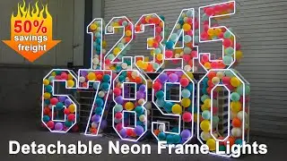 detachable neon frame lights for wedding party decoration #weddingdecoration #partybackdrop