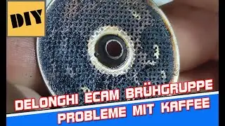 Fehlermeldung/ Kaffeemenge reduzieren oder Kaffee zu fein gemahlen DeLonghi Ecam Brühgruppe reinigen