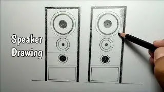 How to draw speaker step by step very easy