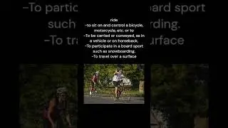 ride  -meaning and pronunciation-
