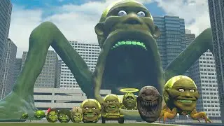 SIZE COMPARISON ALL LIN GANG MELON FAMILY VS ALL ITALIAN BRAINROTS ANIMALS FAMILY IN GARRY'S MOD!