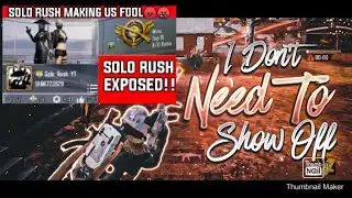 Solo Rush Expose || Is Solo Rush fake or real??