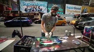 New York Street Art. American Flag.