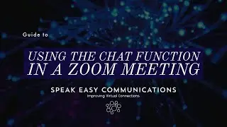 How to use the chat function in a #ZOOM meeting.