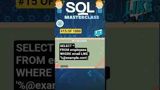 SQL Masterclass #15 Find all employees whose email contains the domain'@example.com' #sql #email #15