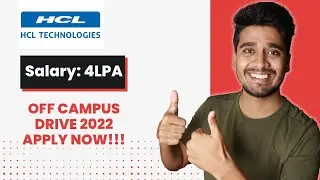 HCL Off Campus Recruitment Drive 2022 | Salary CTC:- 4LPA+ | Apply Now