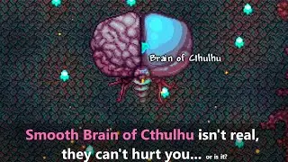 Terraria with blursed Bosses ─ Smooth brain, Luminite armor Moon lord...