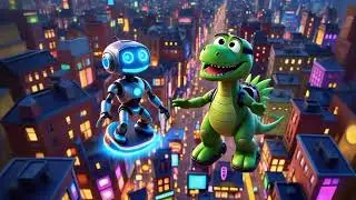 Rusty Robot&rsquo;s Hoverboard Hop | Fun Futuristic Nursery Rhyme for Kids | Robot Song & Dance Adventure