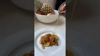 Caramelized banana pancakes 🥞🍌 #pancakes #banana #breakfastrecipe #breakfast