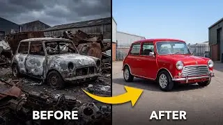 ASMR Car Restoration! Full Restoration 1969 Mini Cooper Burnt&rarr;New