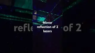 This is a mirror reflection of 2 lazers in a UV blacklight room. No effects, no filters