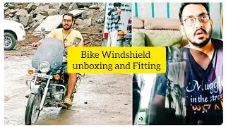 💥 Dhe Best Bike Windshield unboxing/ Fitting/Installation #review #amazon #bike #windshield #avenger
