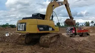 CAT315DL 19000 ชั่วโมง ยังแรง ขุดลอกอ่าง ดั้มหล่อ excavator and truck EP.8666