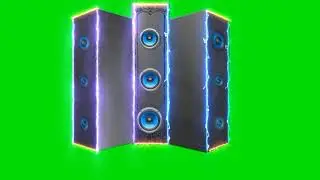 High Sound system Box green screen effect