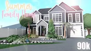 Suburban Summer Home Exterior | 2 - Story | Roblox | Bloxburg | House build | 90k