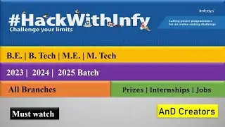 Infosys is Hiring Freshers | HackwithInfy for 2023, 2024 and 2025 Batch | Job | Internships