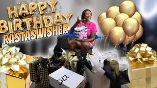 HAPPY BIRTHDAY @Rastaswisher30 | SHES SO SPOILED |GIFT OPENING WITH THE GANG