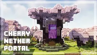Minecraft Cherry Blossom Nether Portal Design - Tutorial