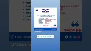 DXC Technology is hiring for Associate Professional Test Engineer