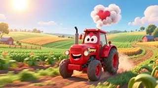 The Tractor Goes Vroom 🚜 | Farm Vehicle Song for Kids | Nursery Rhymes & Songs for Children