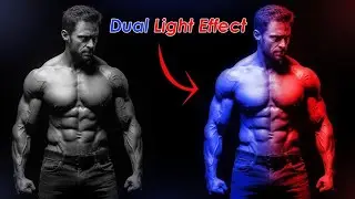 how to create dual light effect in photoshop | neon lighting tutorial