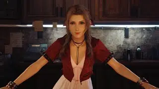 Aerith Makes Cloud a Drink (Replace Tifa with Aerith Mod) | FF7 Remake Gameplay with Mods