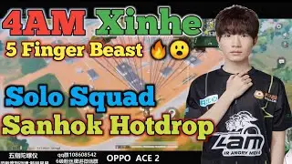 4AM~Xinhe vs Squads on Bootcamp Sanhok &bull; 5 Finger Chinese Pro Pubg Player  of 4AM &bull; [watch & learn]