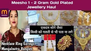 Meesho 1- 2 Gram Gold Plated Jewellery Haul Start RS 88🤩Meesho Jewellery Haul /Necklace Ring Earings