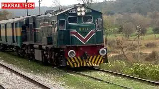 A-Train passing from the most Beautiful station BAKRALA | Tarki Hills | Pakistan Railways