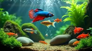 Relaxing Aquarium ASMR 4K 🐠🎶 | Peaceful Music for Sleep, Study & Focus