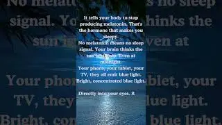 Blue Light Literally Stops Your Body From Sleeping #melatonin #bedtime