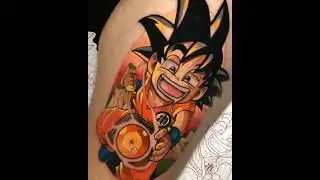 The Very Best Dragon Ball Z Tattoo On Women Thigh | Z tattoo, Dragon ball tattoo