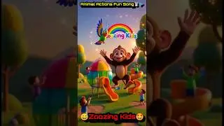 Animal Actions Fun Song 🐰🐦 | #Zoozing Kids #Shorts