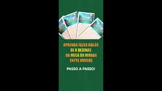 COMO FAZER UM BOL&Atilde;O DE 8 DEZENAS DA MEGA DA VIRADA