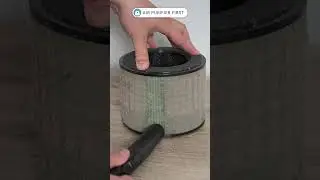 Cleaning a dirty air purifier filter with a vacuum is satisfying! 💨