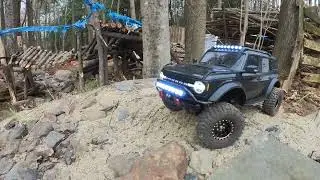 TRX4m Bronco DYI Crawler/Scale course in the forest