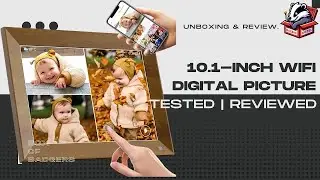 Цифровая фоторамка Bogseth 10 1 дюйм с WiFi и приложением для обмена фотографиями и видео по элек...