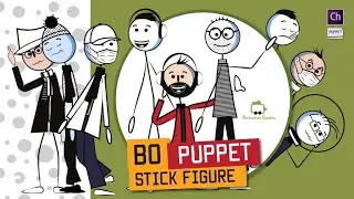 Bo Stylized Generic Male Stick Figure Puppet for Adobe Character Animator