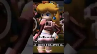 Mario Strikers New VS Old Peach Celebration ❤️&zwj;🩹🔥 #mariostrikers #mariostrikersfootball #peach